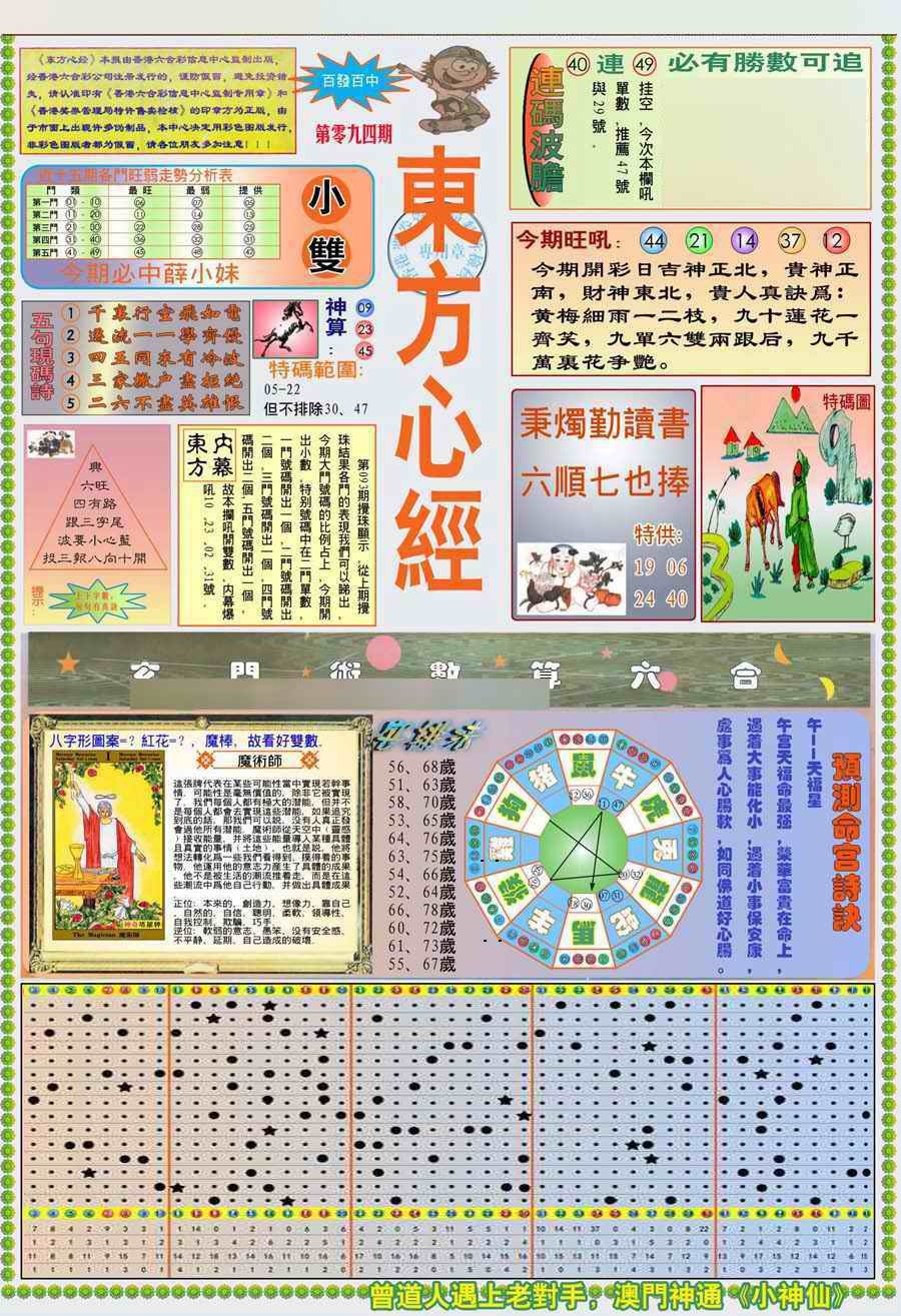 六合彩094期(新版)东方心经A