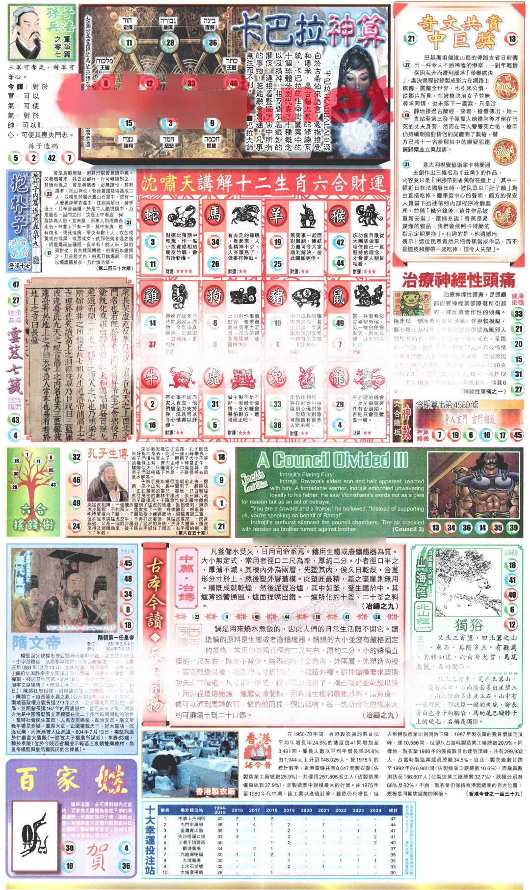 六合彩094期新报玄机(港版)D