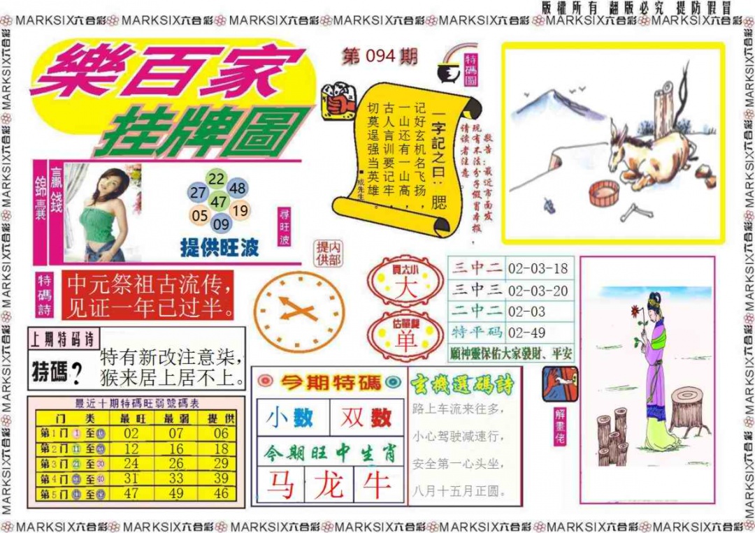 六合彩094期乐百家挂牌图记录