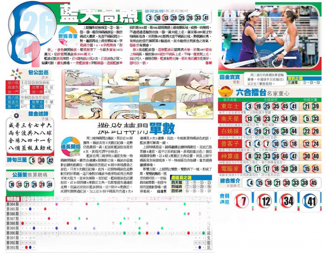 六合彩094期香港商报B