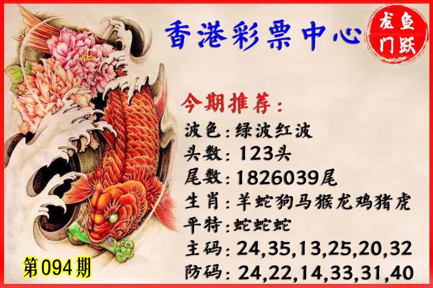 六合彩094期香港鱼跃龙门