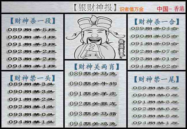 六合彩094期银财神