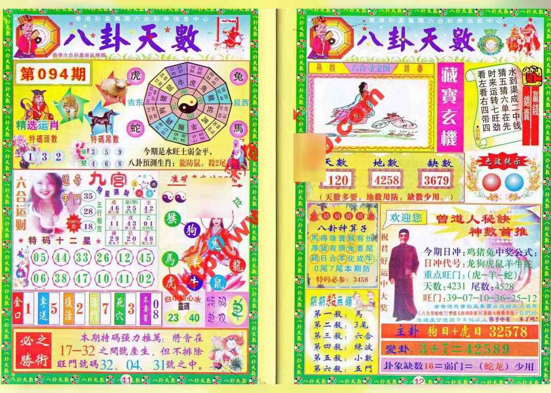 六合彩094期八卦天数