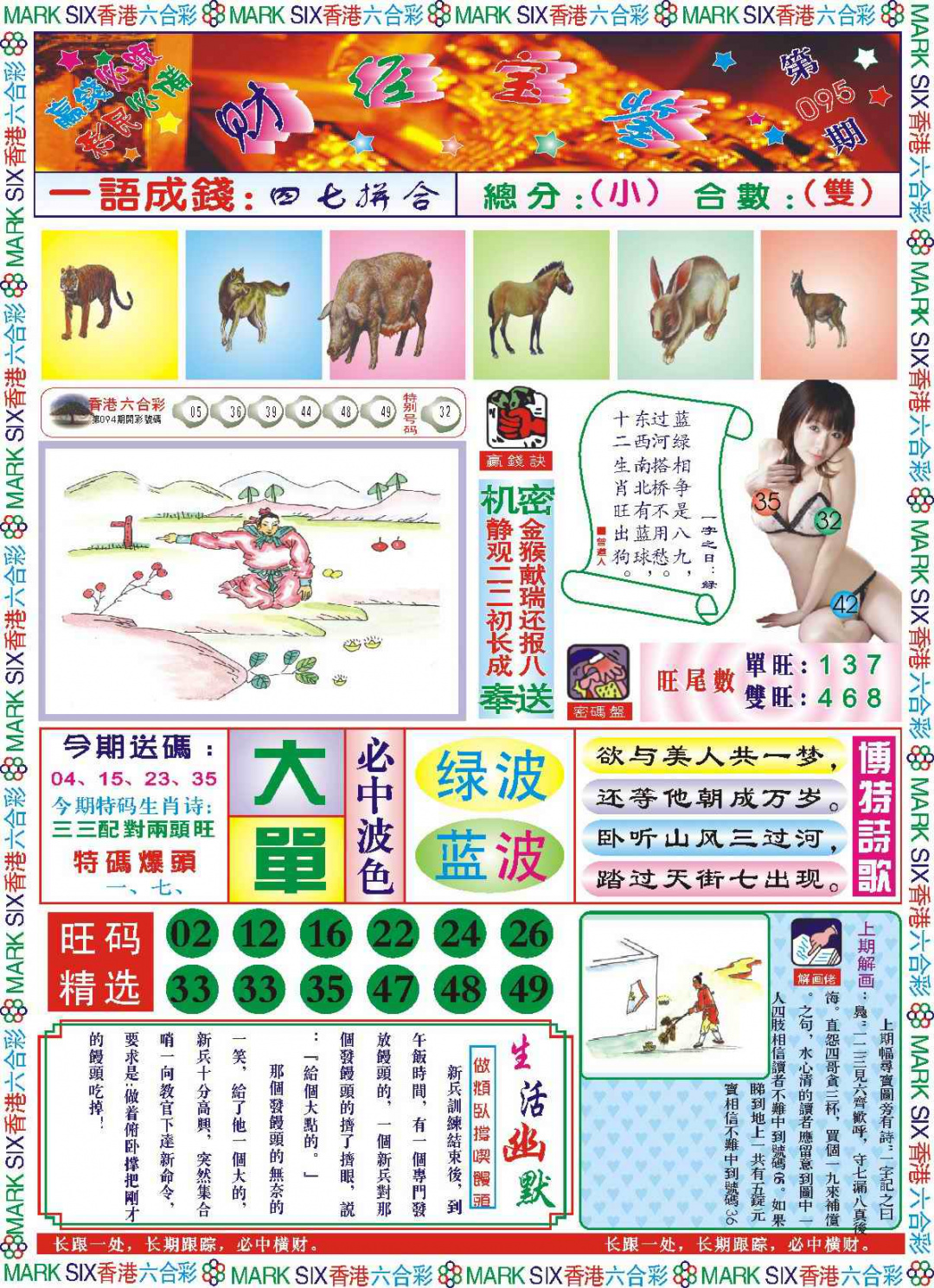 六合彩095期118财经宝鉴(新图)