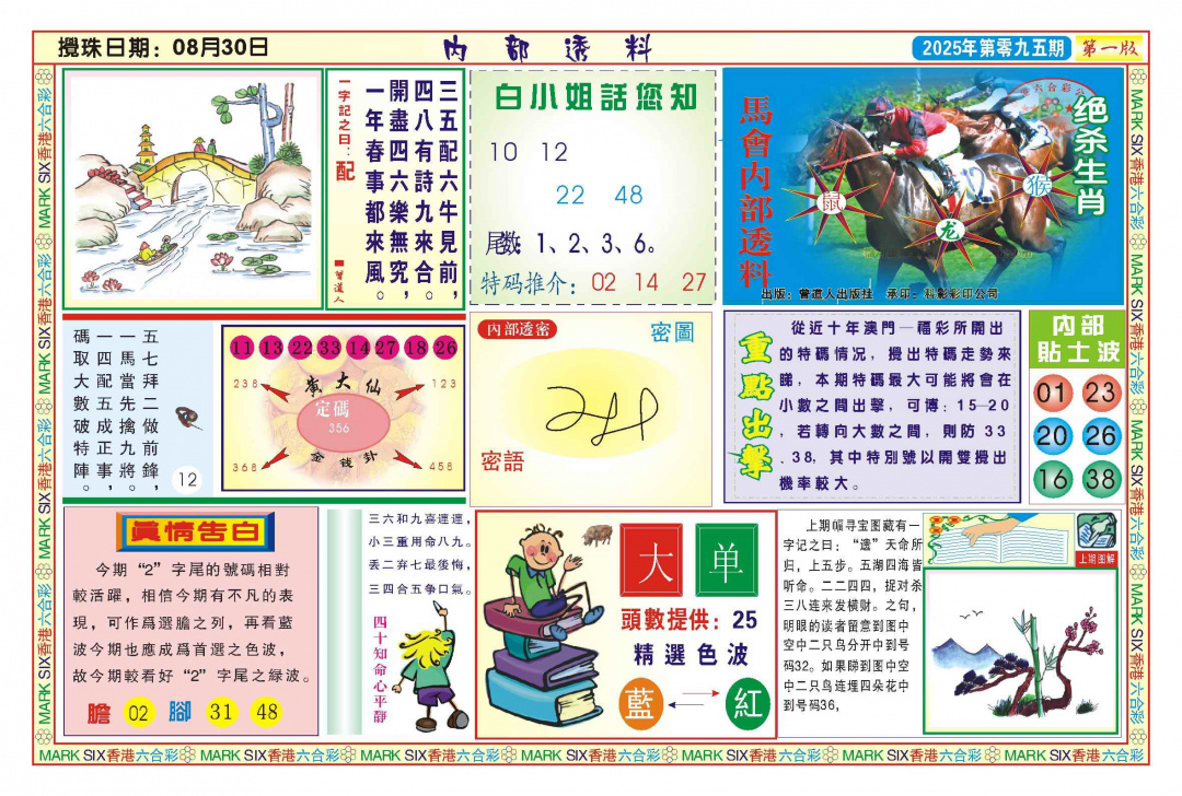六合彩095期内部透料A(新图)