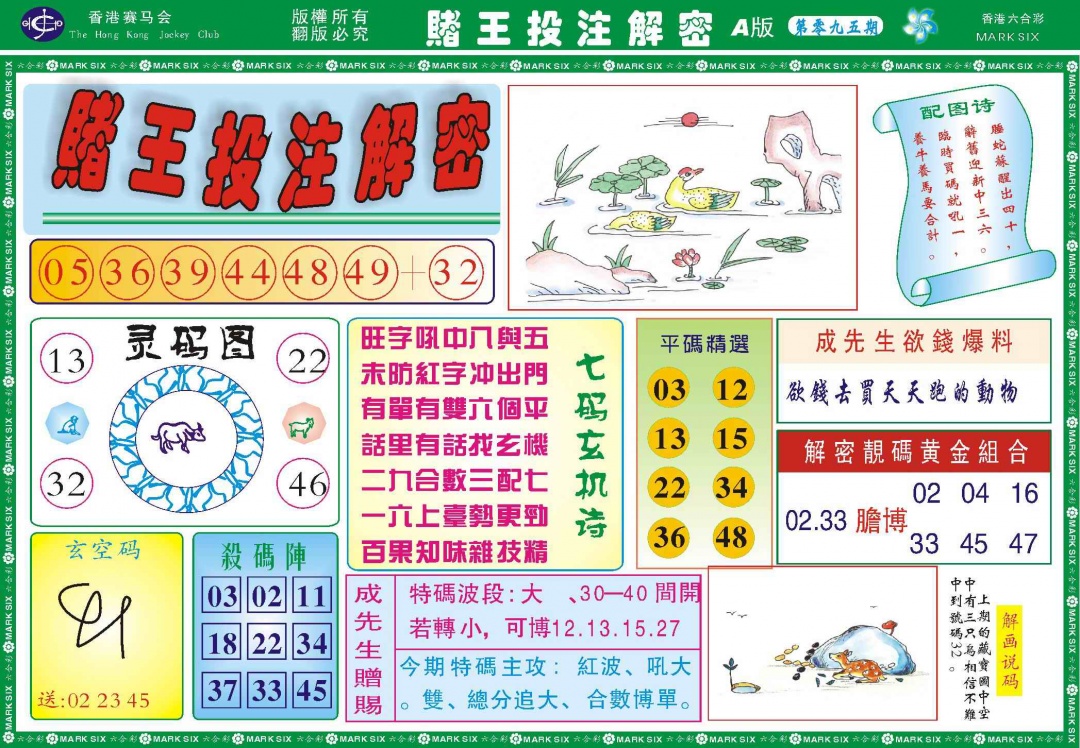 六合彩095期赌王投注解密记录