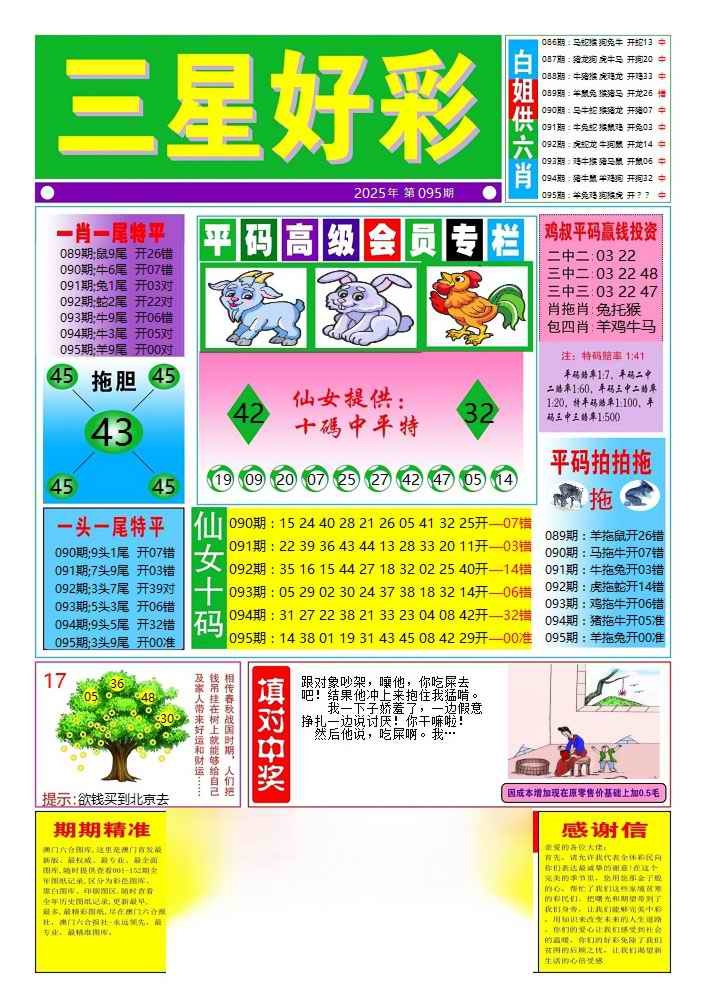 六合彩095期三星好彩4