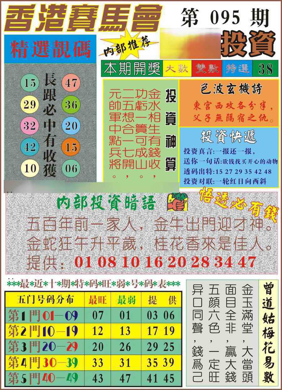 六合彩095期马经投资