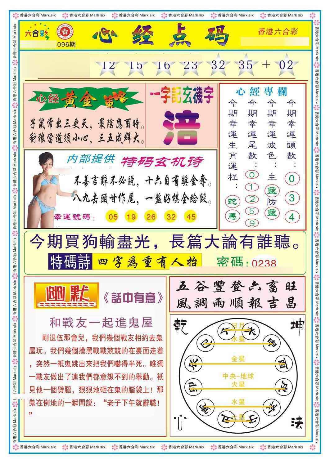 六合彩096期心经点码b（新图）