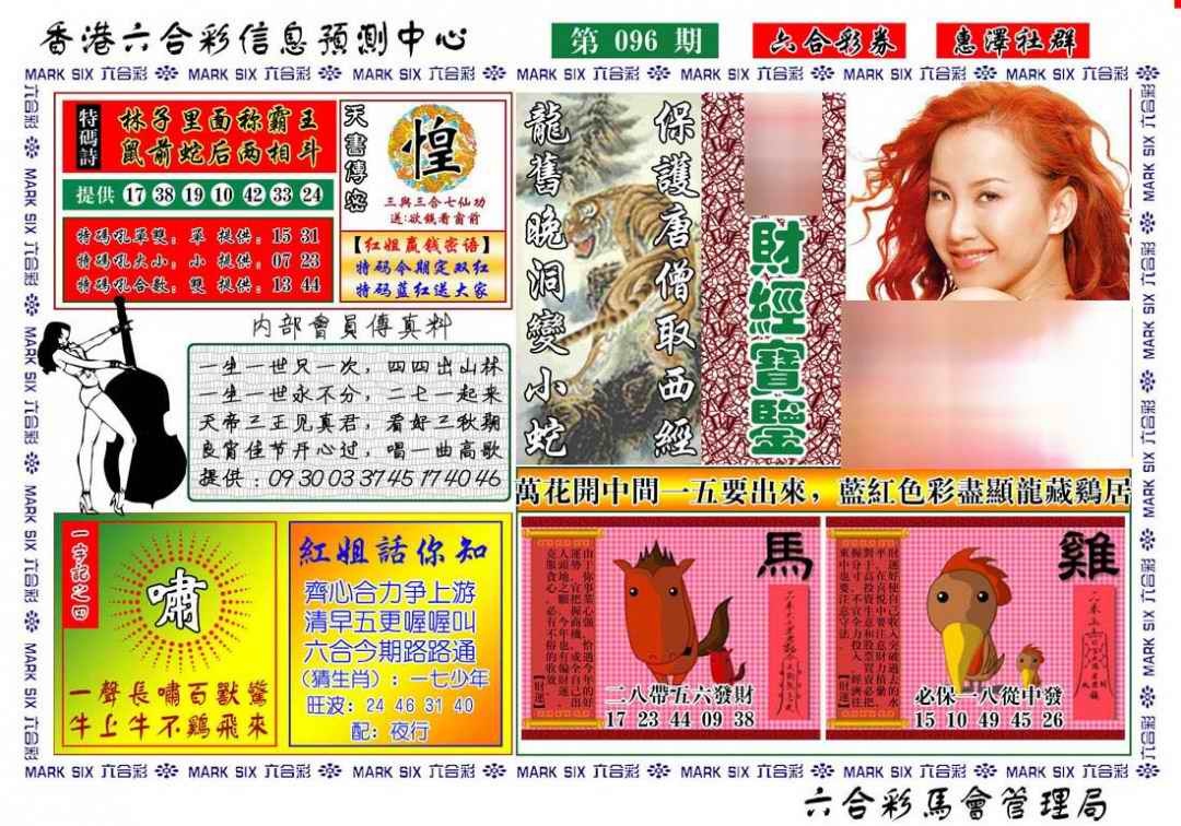 六合彩096期红姐财经宝鉴