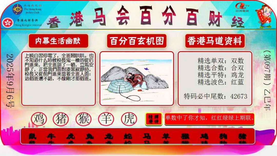 六合彩097期百分百财经