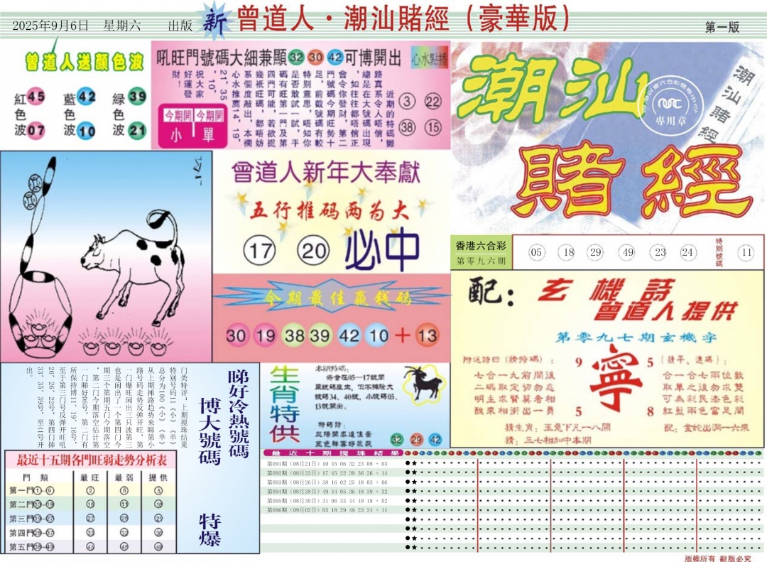 六合彩097期中版潮汕A