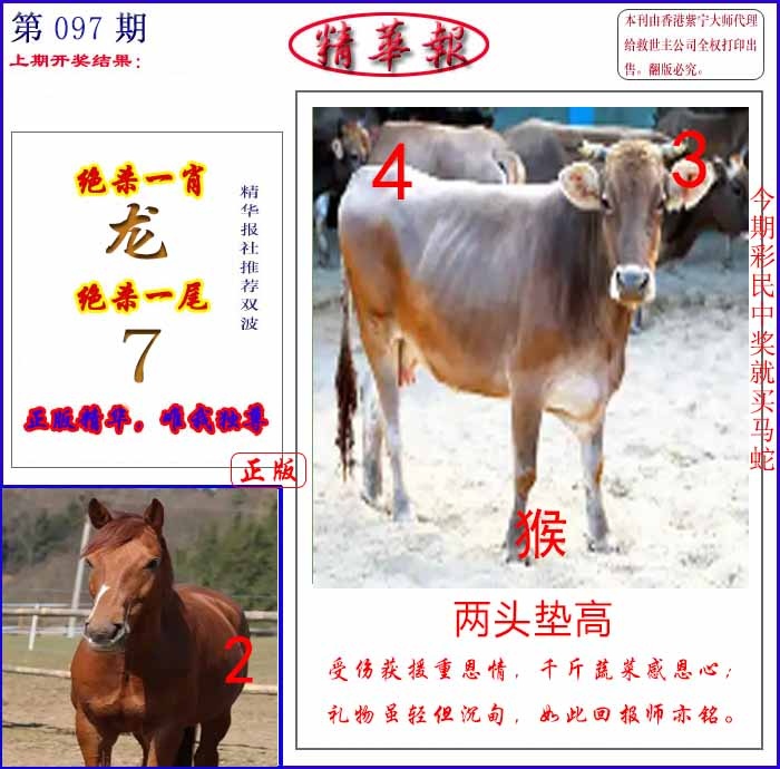 六合彩097期新精华报报