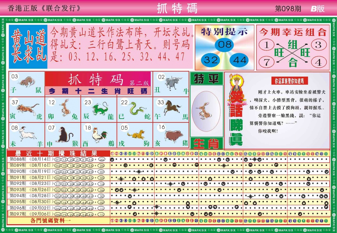 六合彩098期118抓特码B(新图)