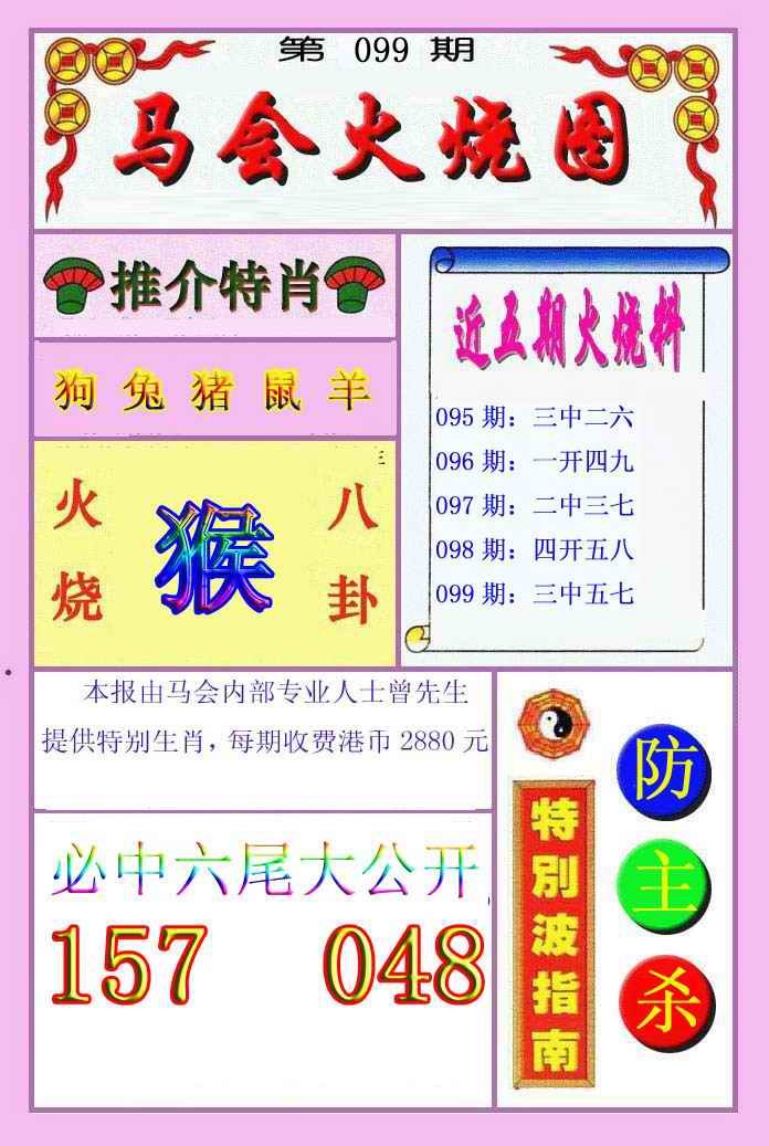 六合彩099期火烧图