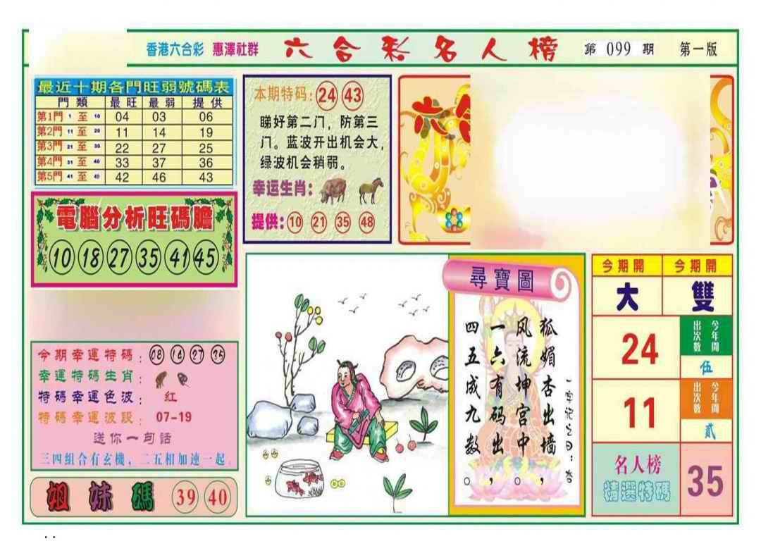 六合彩099期名人榜A(新图)