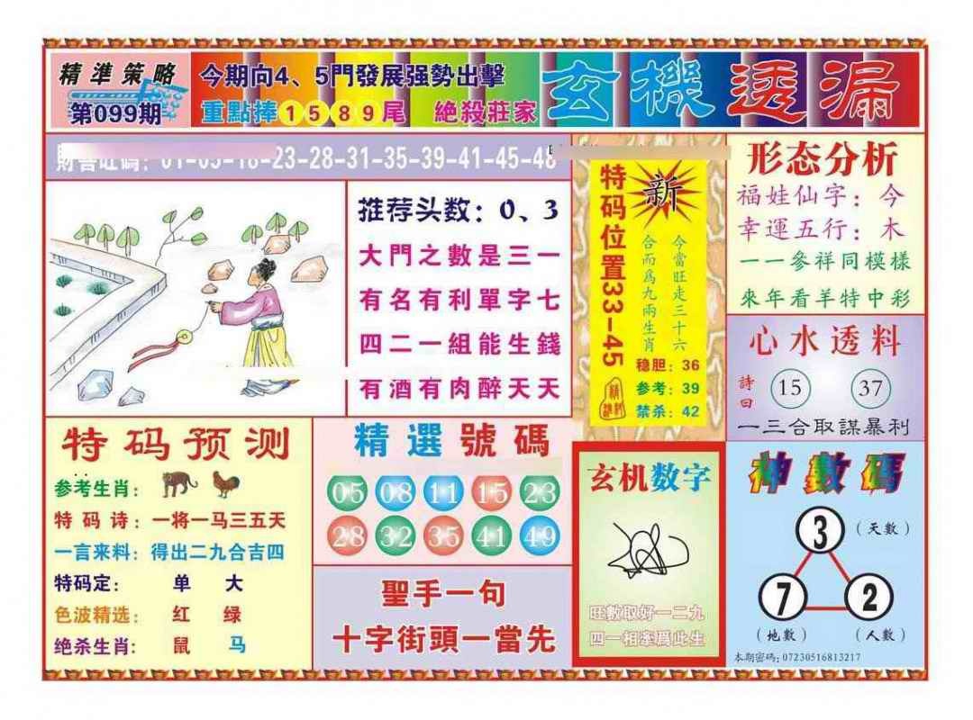 六合彩099期玄机透漏（新图）