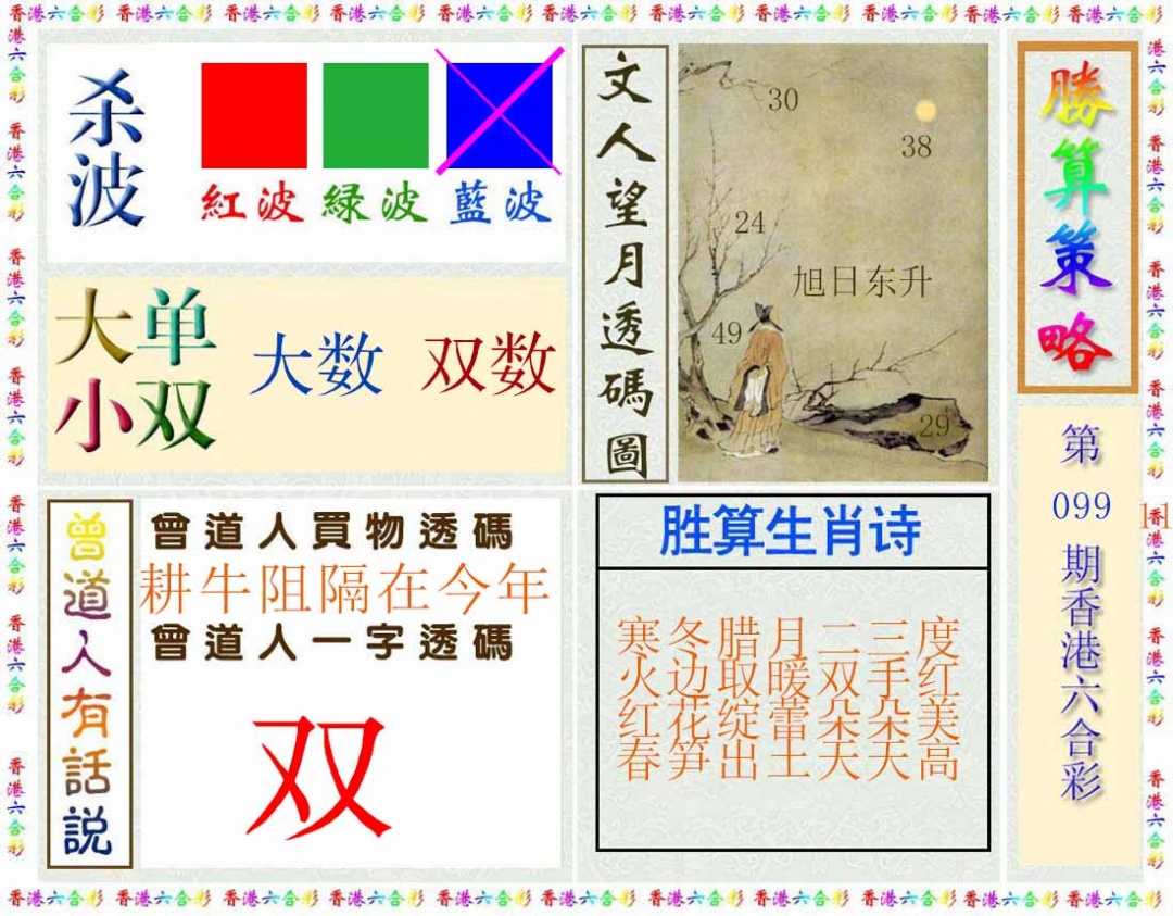 六合彩099期胜算策略(彩)