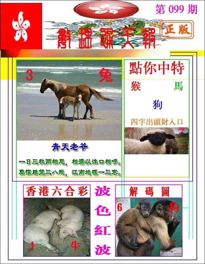 六合彩099期数理通天