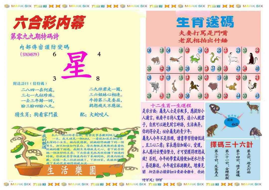 六合彩099期马经内幕B(新图推荐)