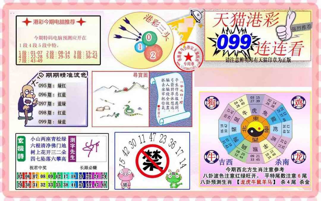 六合彩099期港彩连连中